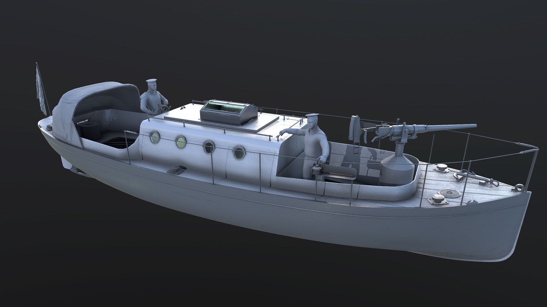 Boat gun 3D model - TurboSquid 1282482