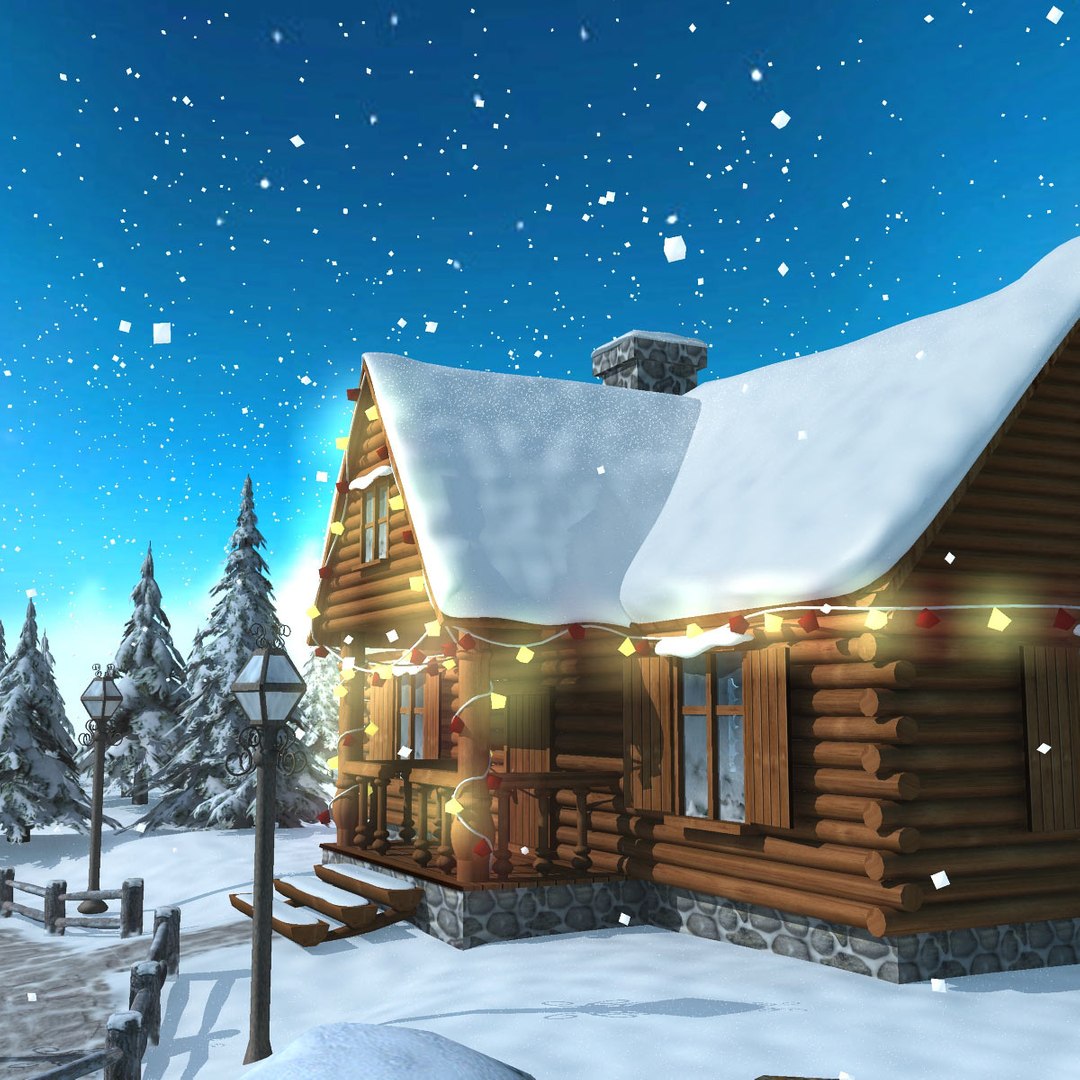 Winter Christmas Snow 3d Model