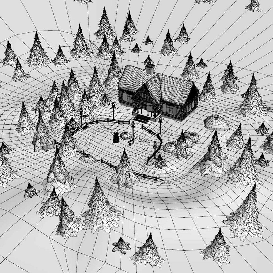 Winter Christmas Snow 3d Model