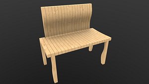Modern Bench 3D Model AR VR
