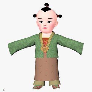 Chinese New Year painting style   ancient Chinese children model