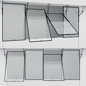 Aluminium window 13 3D model