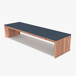 Wooden bench 3D