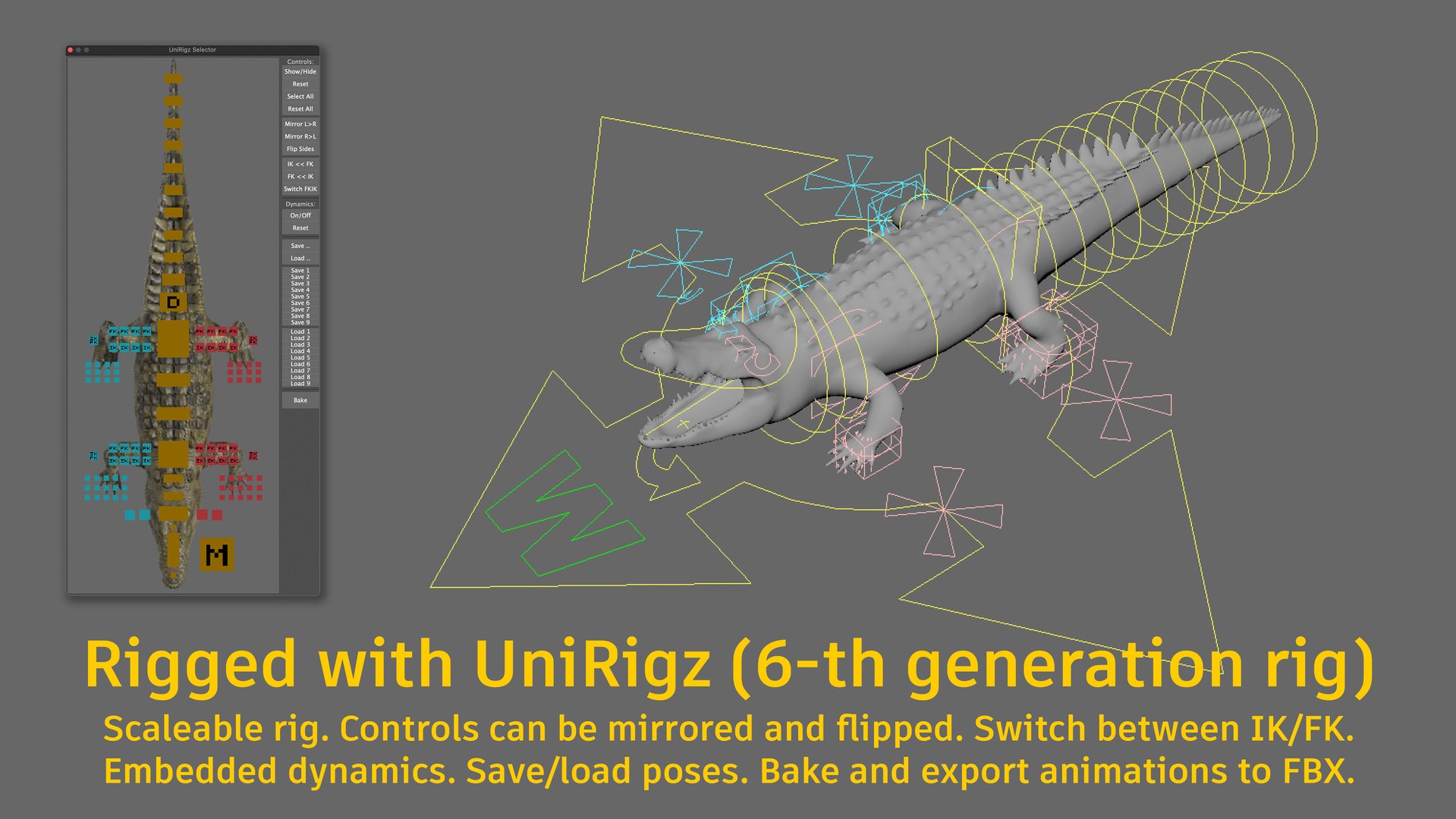 Saltwater Crocodile Rigged 3D Model - TurboSquid 2137261