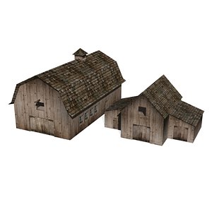 3d model historical barns buildings farms