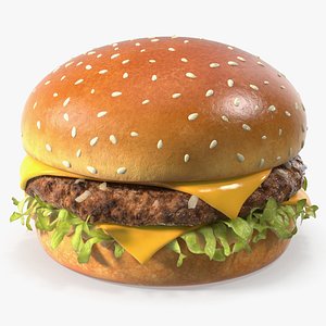 3D model Sesame Bun Beef Burger
