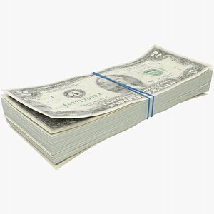 Stack of Two Dollar Bills V2