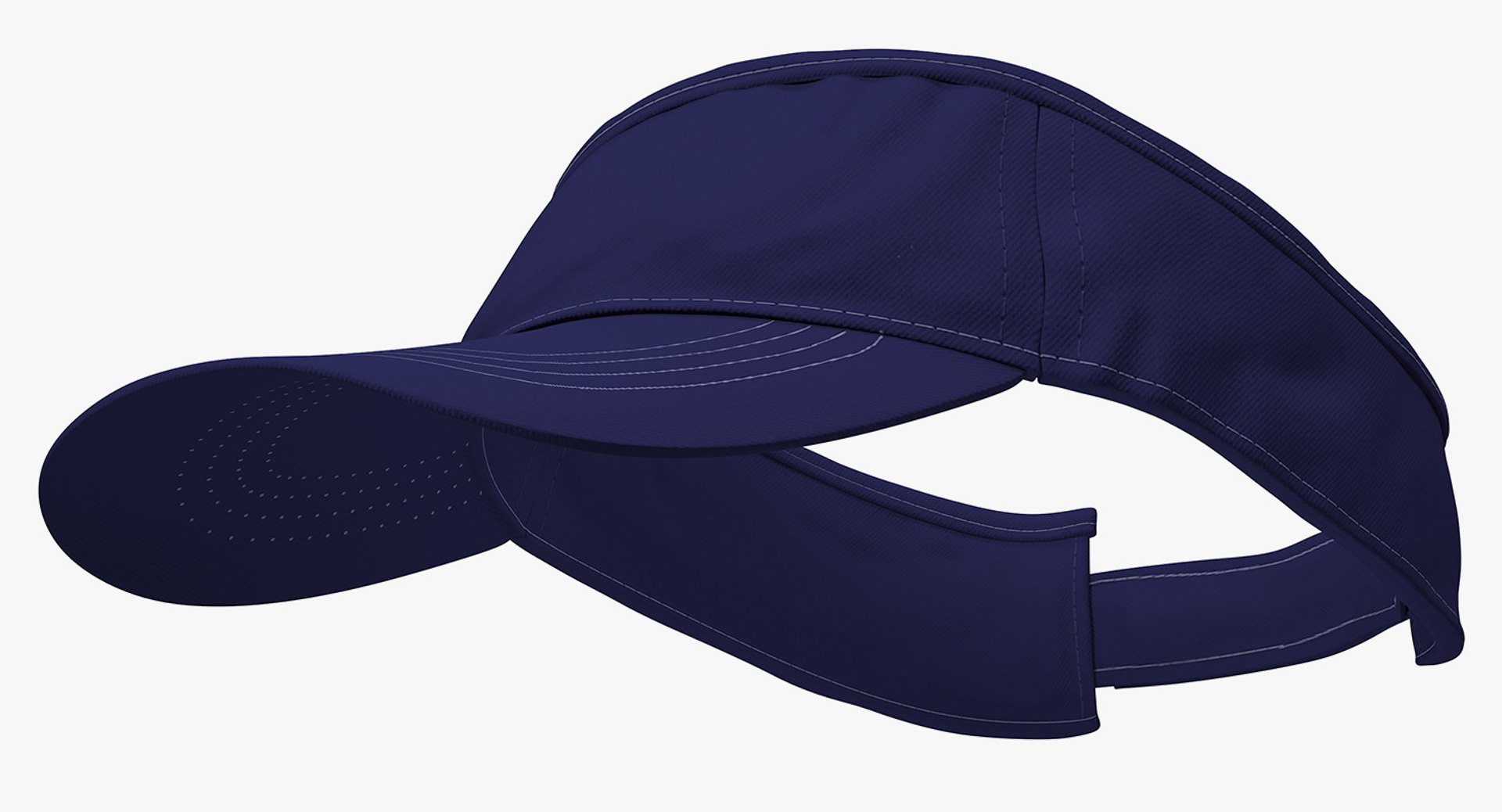 Sunvisor Cap Blue 3D model preview