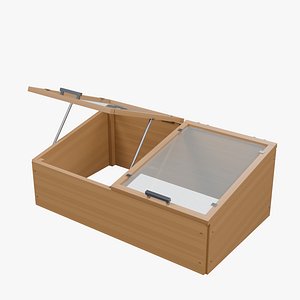 Timber Cold Frame with Clear Twin Lids and Pin-Mounted Stays