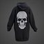 Women  Oversized Graphic Print Hoodie  Grunge Sweater Dress Gothic Sweatshirt Streetwear