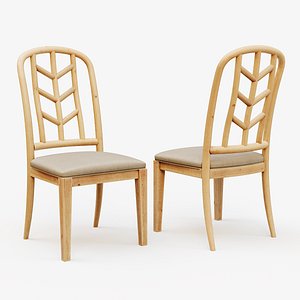 classic wooden chair 3D model