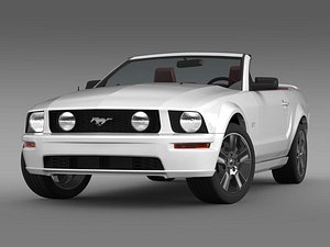 3D model mustang convertible gt 2005