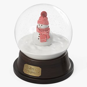 Christmas Snow Globe with Snowman 3D model