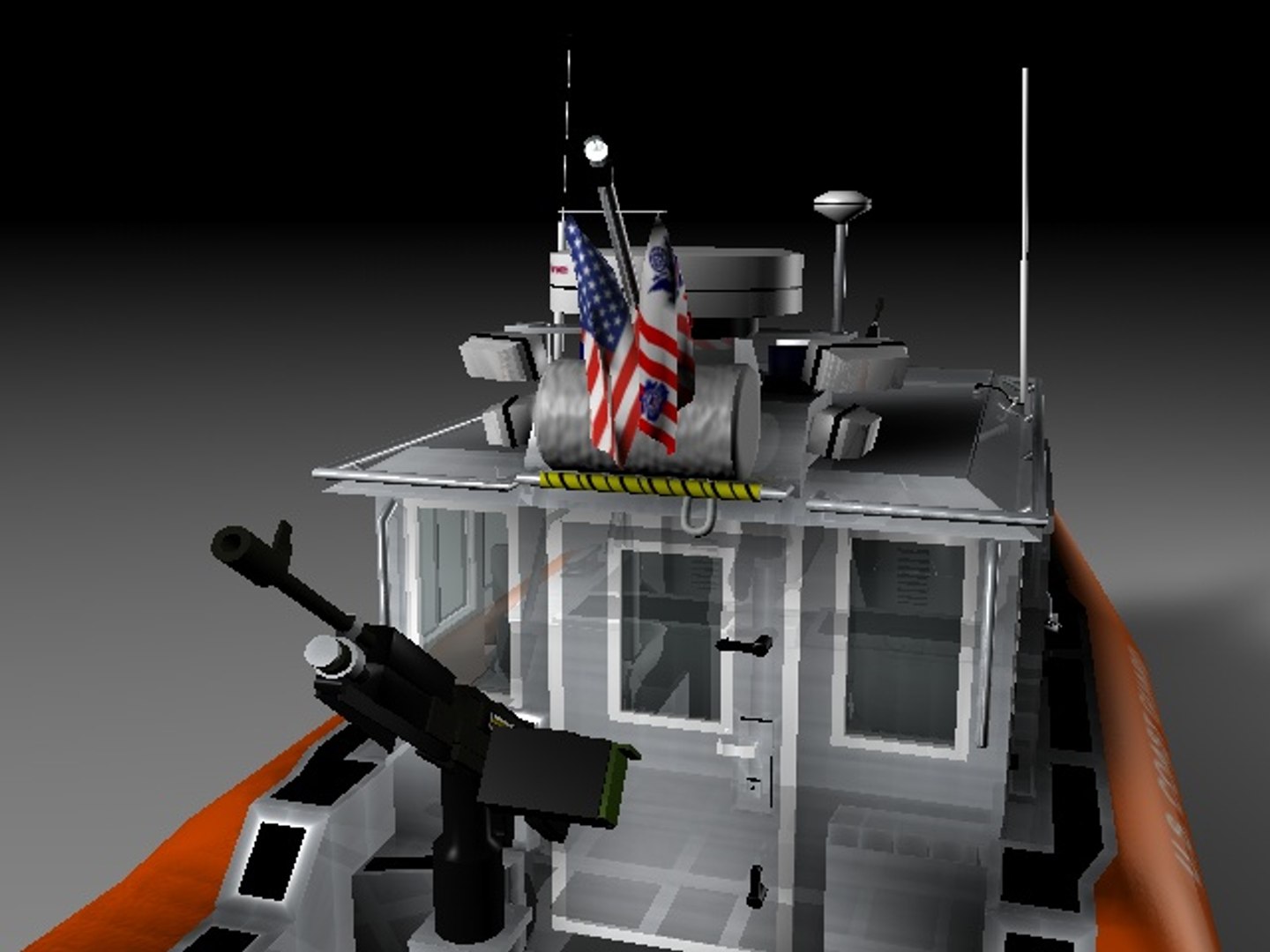 3d Coast Guard Rb-hs Boat Model
