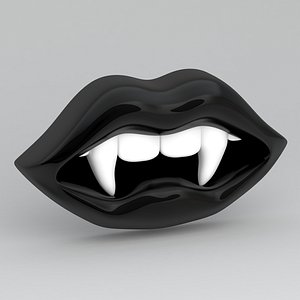 3D Vampire Black Lips
