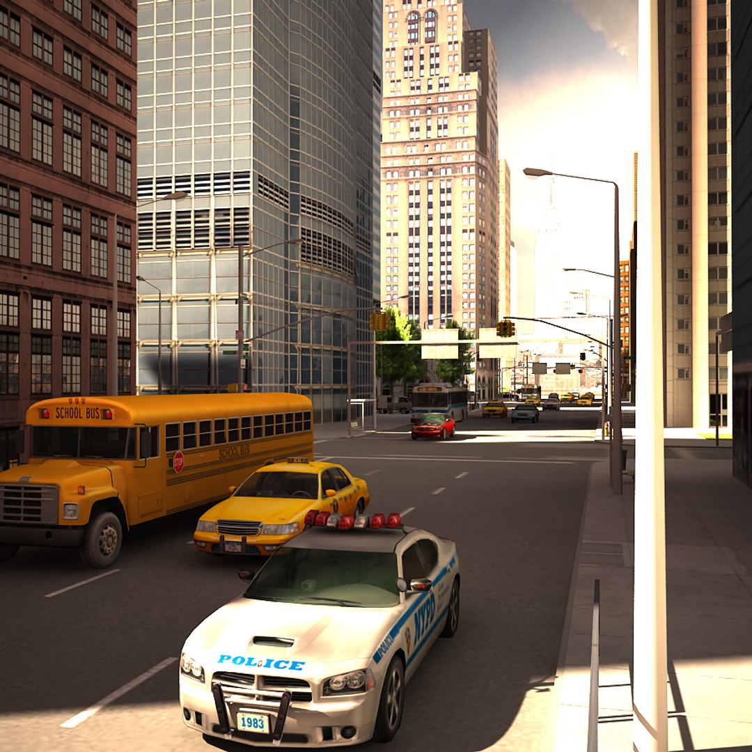 3d City Building V-ray