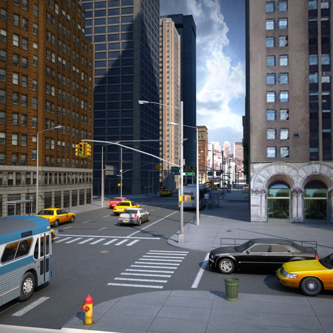 3d City Building V-ray