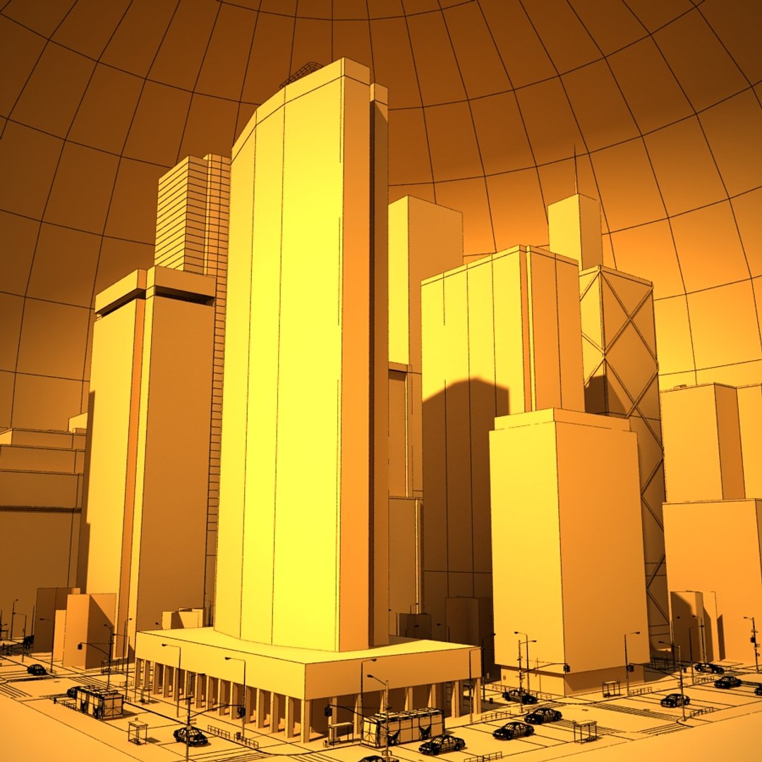 3d City Building V-ray