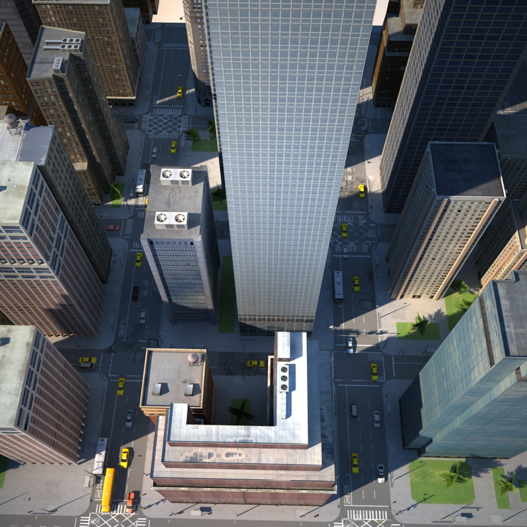 3d City Building V-ray