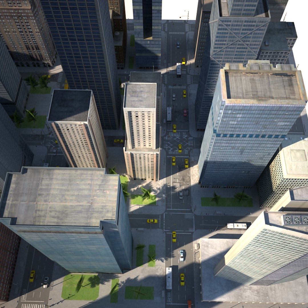 3d City Building V-ray