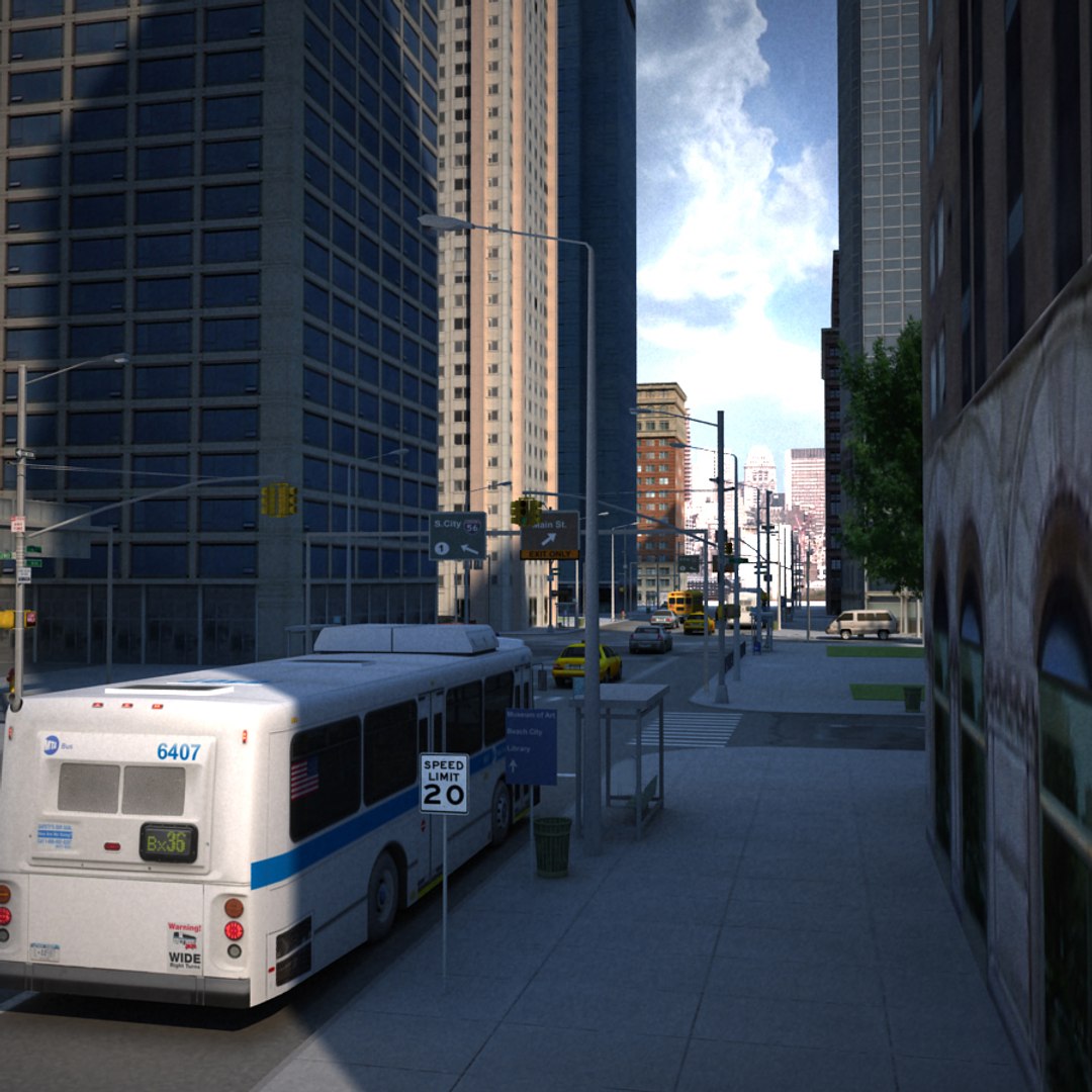 3d City Building V-ray