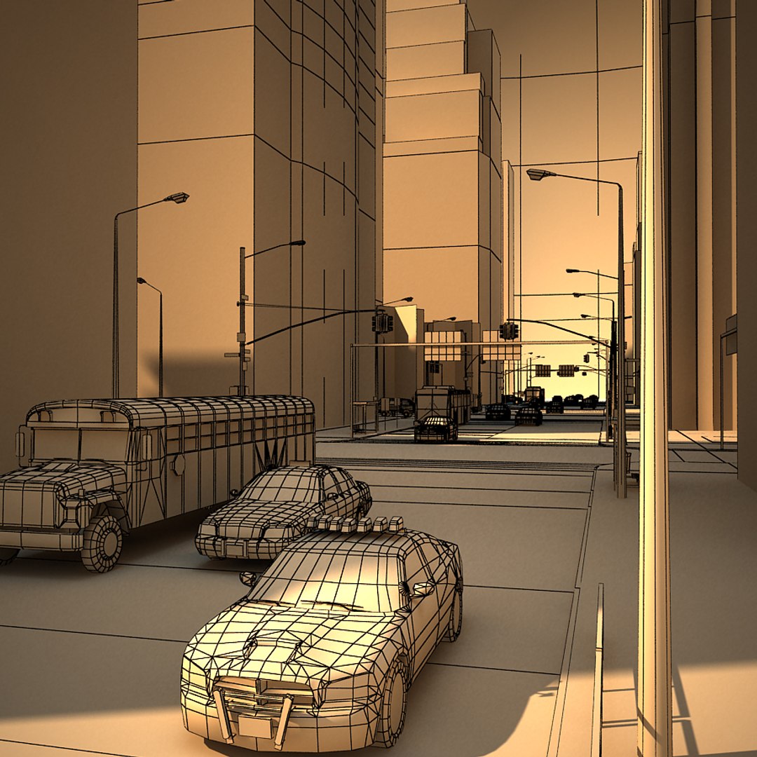 3d City Building V-ray