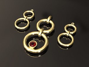 3D chain set pendant model