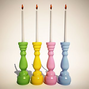 Candle Holder Pastel Fusil 16cm Assorted Kare design