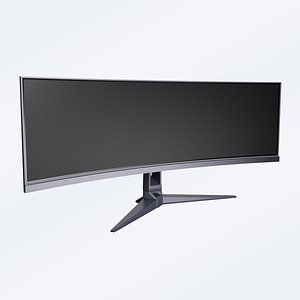 Wide Gaming Monitor Lowpoly