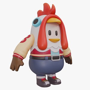 3D Fall Guys Jacket  Skin Character 8k