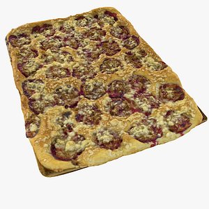 Plum Baked Plate of Pie Sheet metal Traditional folk