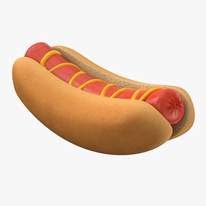 hot dog sandwich 3D model