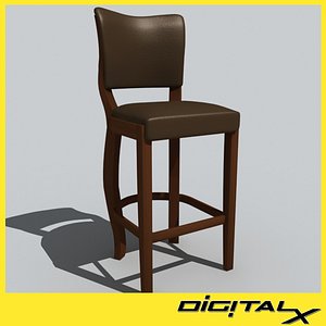 chair stools 3d 3ds