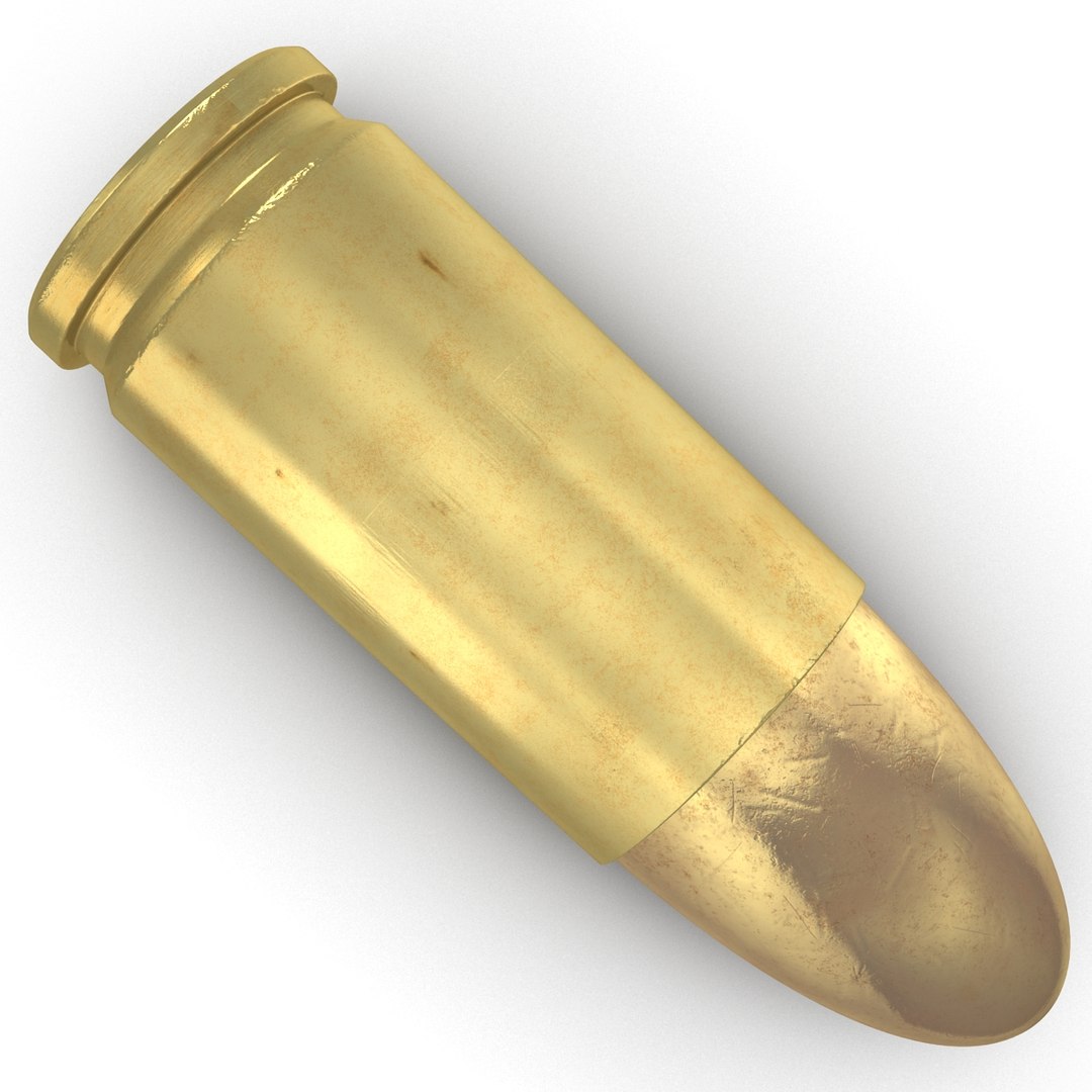 3d 9mm Cartridge Model