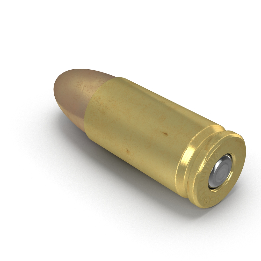 3d 9mm Cartridge Model