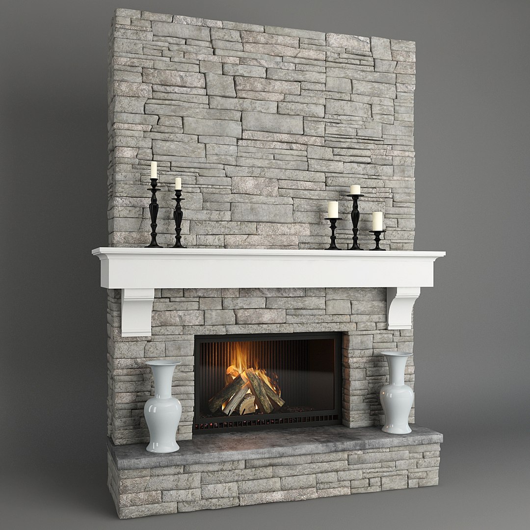 Fireplace Stone 3D Model - TurboSquid 1266422