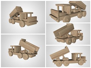 wooden toy car 3d c4d
