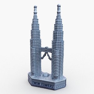 3D Petronas Towers figurine