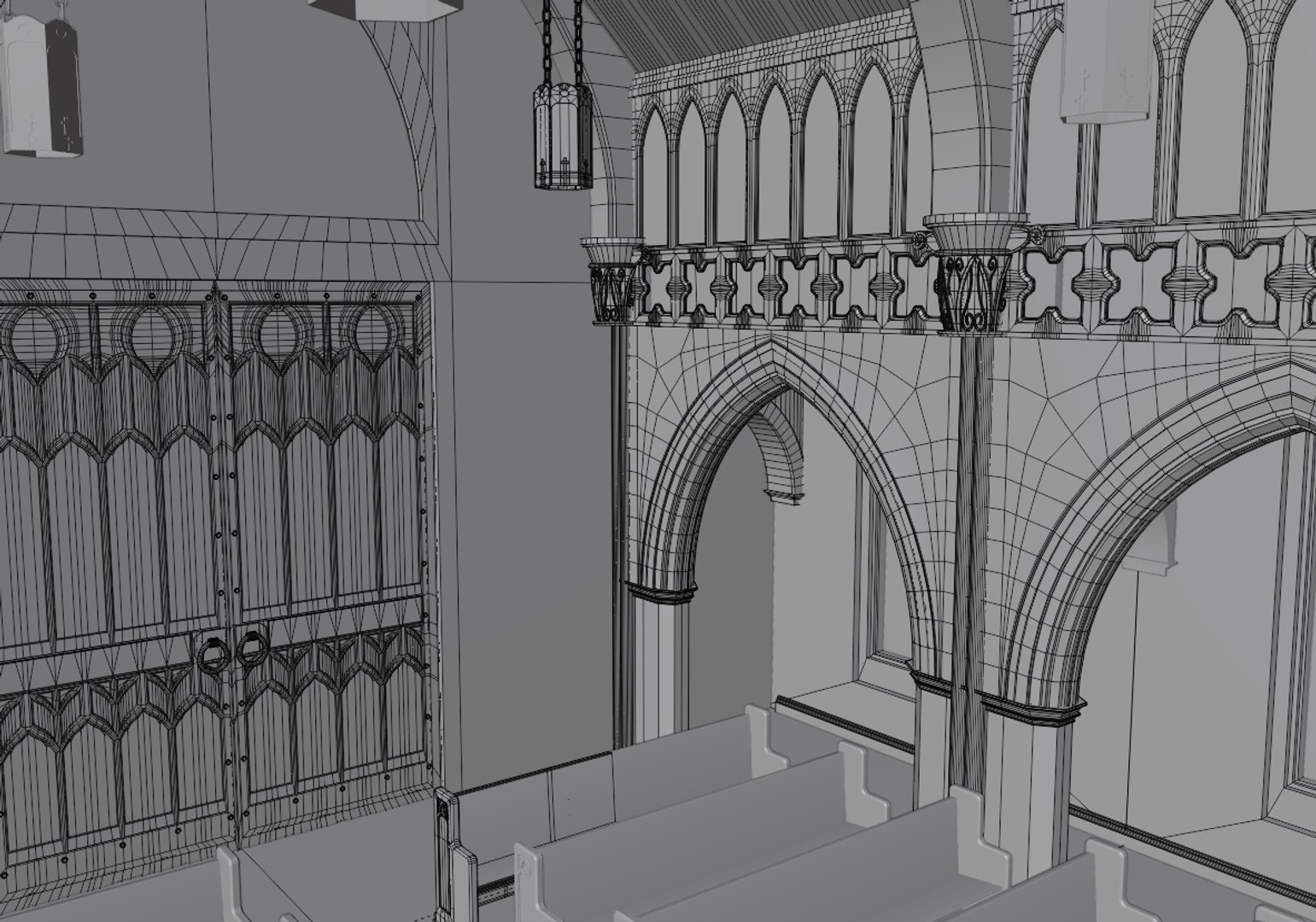 Church Interior Model - TurboSquid 1901082