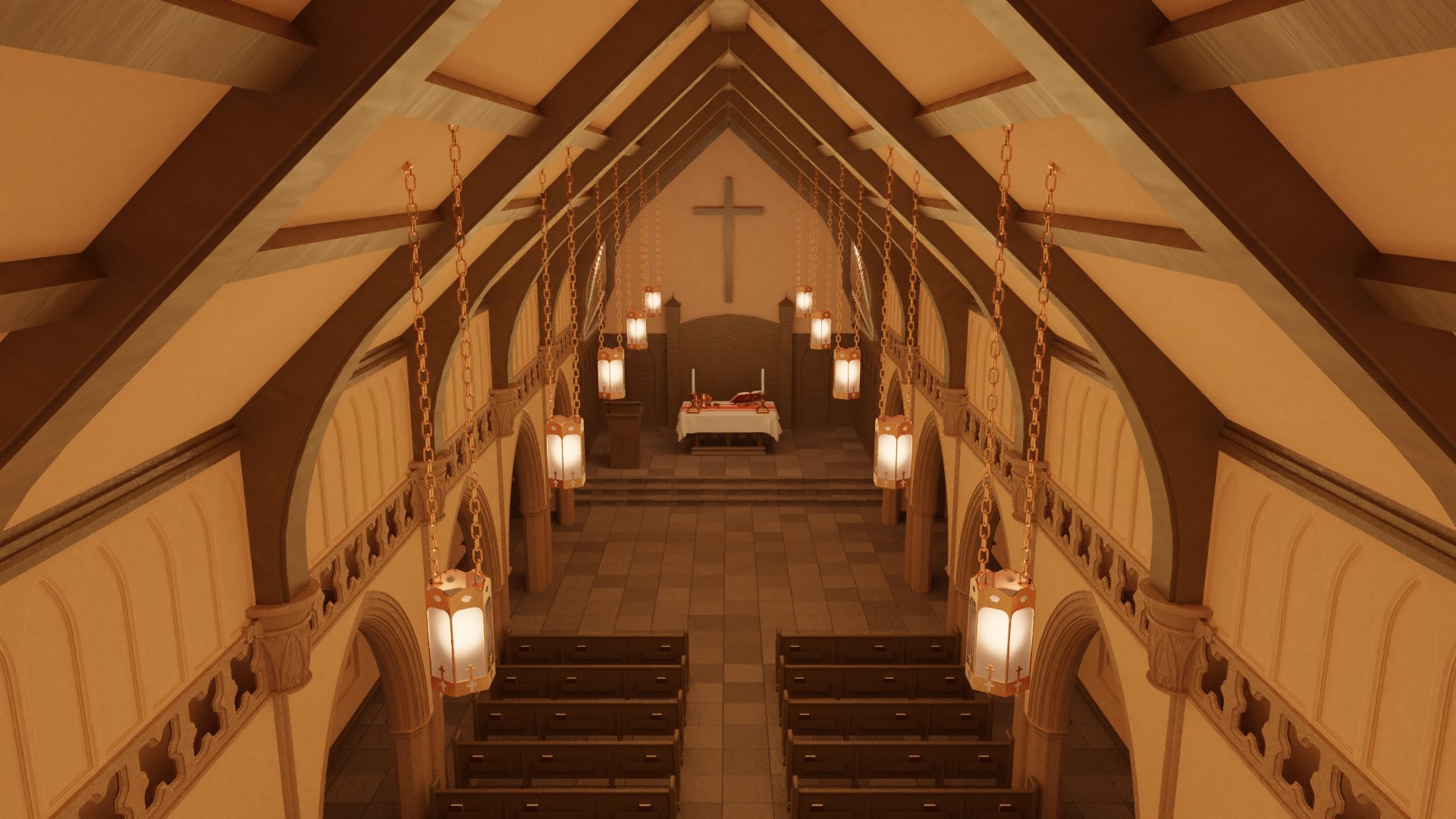 Church Interior Model - TurboSquid 1901082