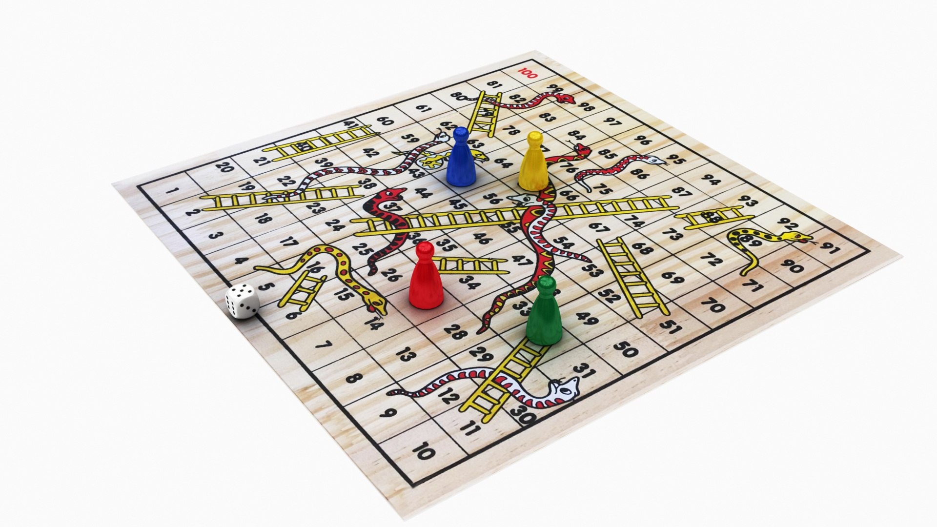3D Snakes Ladders - TurboSquid 1535703