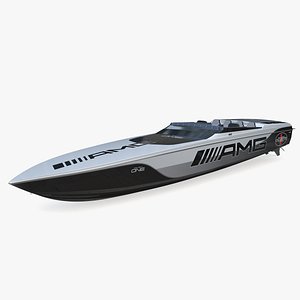 3D Cigarette Boat 515 Black