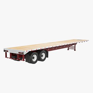 Flatbed Semi-Truck Trailer