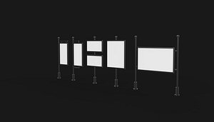 advertising billboard 02 3D model