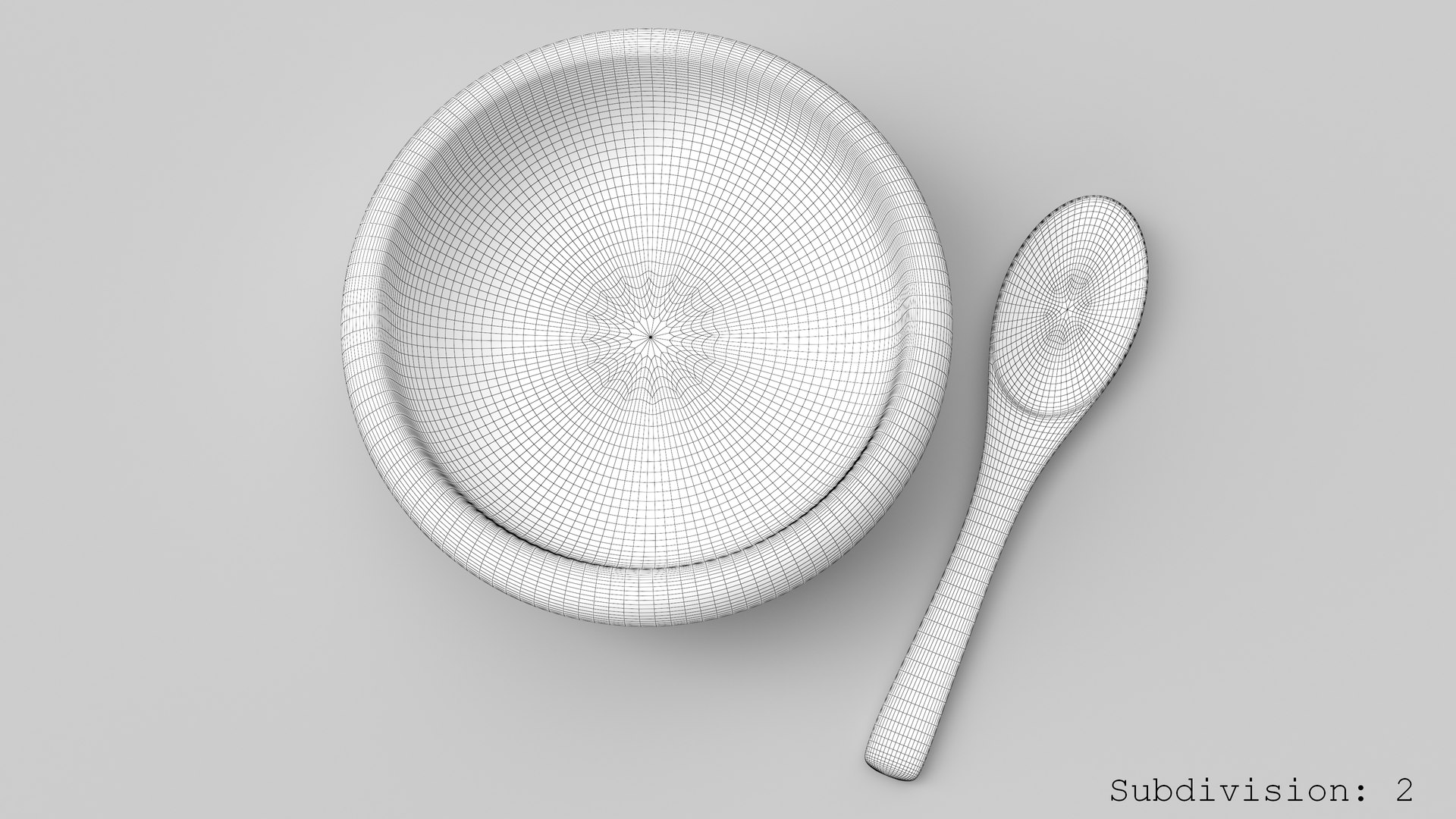 Wooden spoon bowl utensils 3D model TurboSquid 1479302
