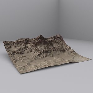3d desert mountain