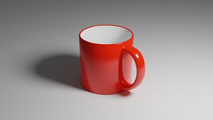 3D Red Mug