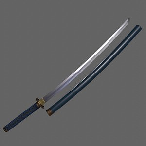 3D katana japan japanese model
