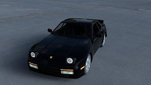 porsche 944 turbo interior 3d obj