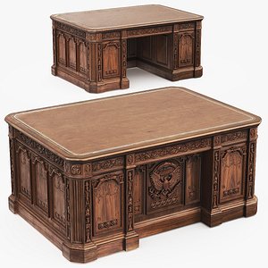 Oval Office Presidential Desk Brown model